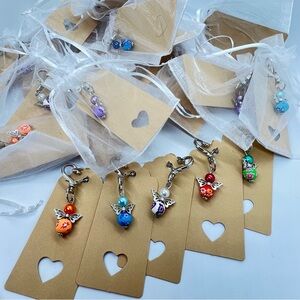 Angel Bag Charms Bundle + Thank You Stickers | 25 Keychains & 500 Labels New